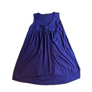 Candy Rain Plus Womens 1X Purple Sleeveless Empire Waist Bow Dress 1X